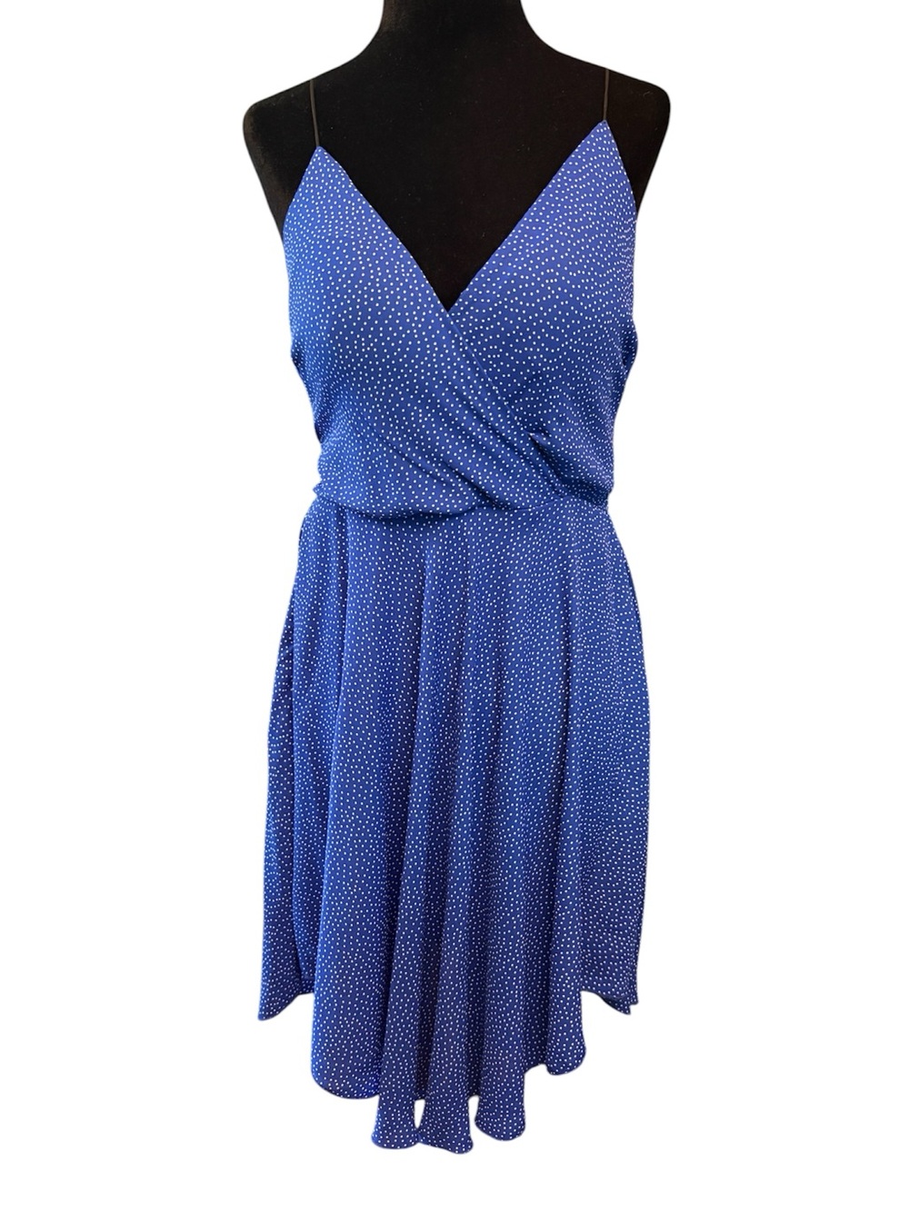 Olive Tree blue polka dot dress NWT Large